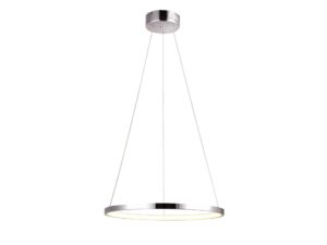 Miniaturka 3 - Lampa Selavona z pojedynczym chromowanym ringiem LED na linkach.