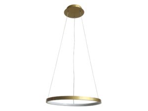 Miniaturka 1 - Złota lampa wisząca LED Selavona z okrągłym pierścieniem 40 cm