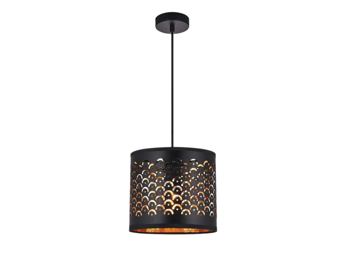 Lampa wisząca Seloda 1 × E27 30 cm czarno-złota