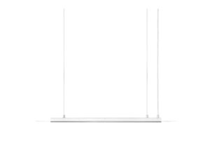Miniaturka 5 - Biała lampa wisząca SENKEI A LED pokazana z boku na białym tle