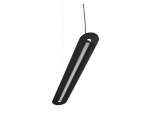 Miniaturka 1 - Czarna lampa wisząca SENKEI A z liniowym dyfuzorem LED