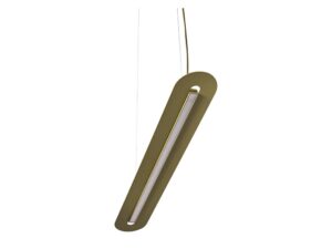 Miniaturka 3 - Oliwkowa lampa SENKEI A z wbudowanym LED na białym tle