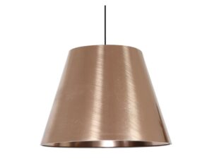 Miniaturka 6 - Lampa wisząca Serada z miedzianym lustrzanym abażurem na czarnym przewodzie