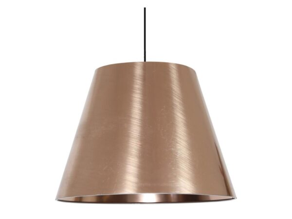 Lampa wisząca Serada z miedzianym lustrzanym abażurem na czarnym przewodzie