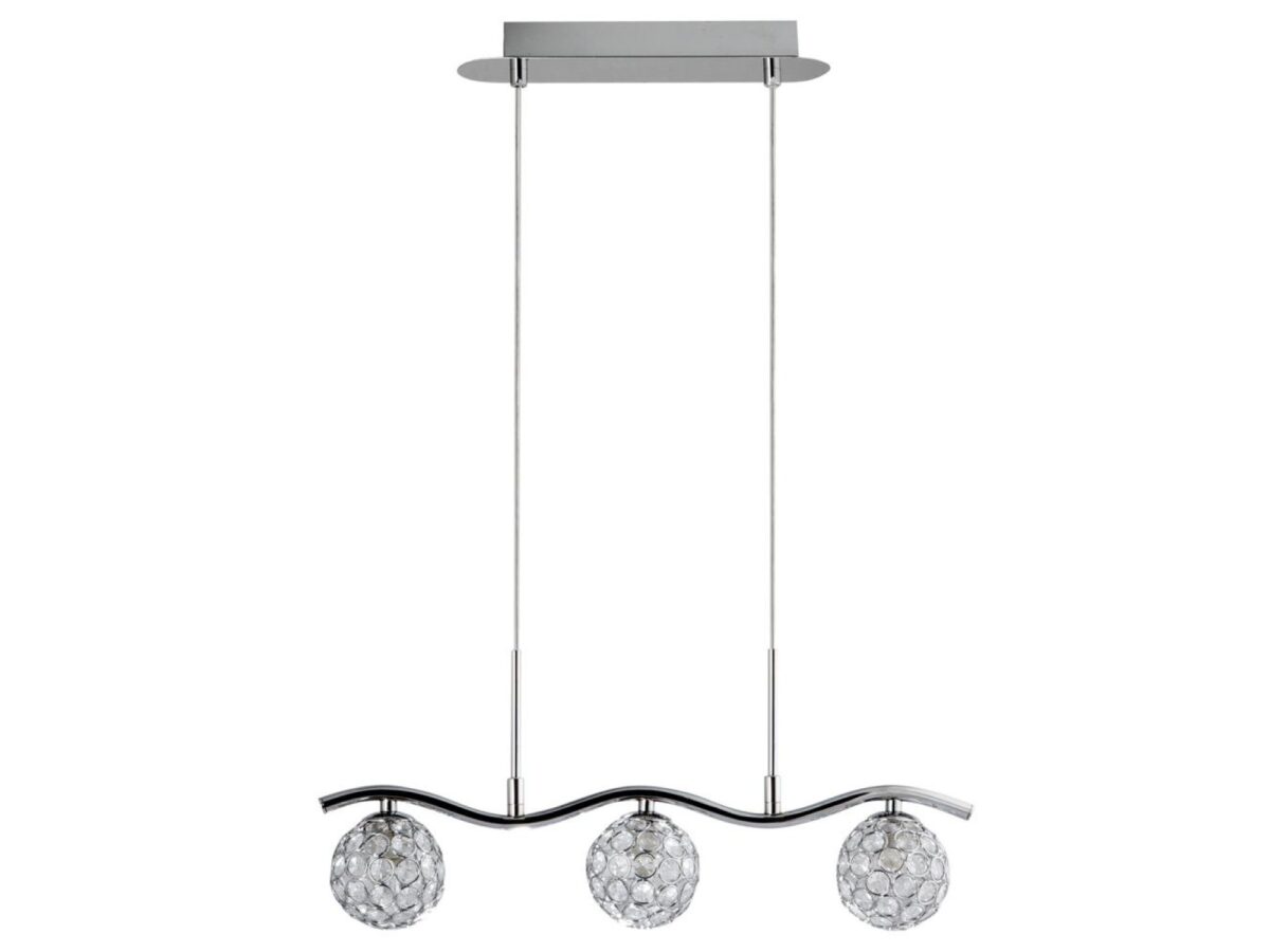 Lampa wisząca Serelia 3-punktowa 49 cm chromowana