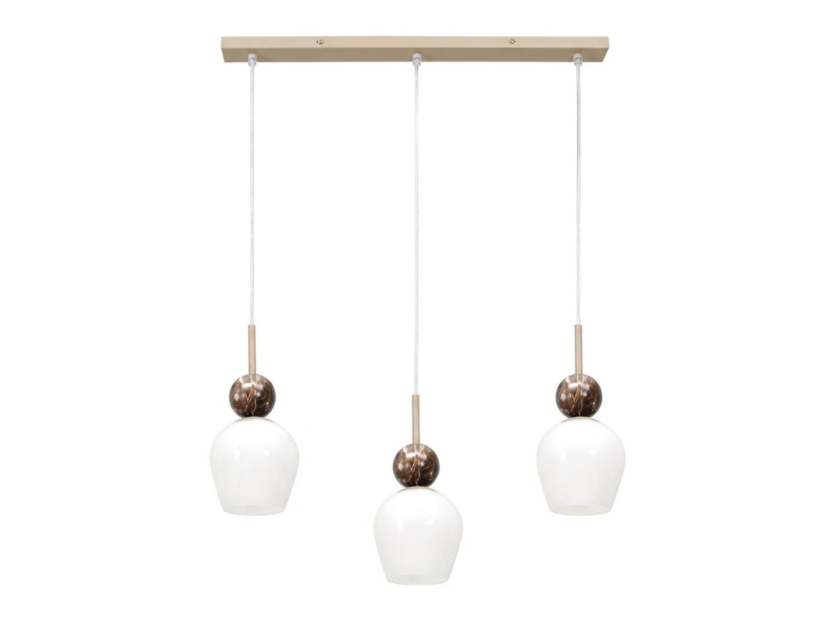 Lampa wisząca Seriveta liniowa 3×E14 60 cm taupe