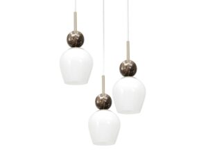 Miniaturka 3 - Opalowe klosze lampy Seriveta potrójnej