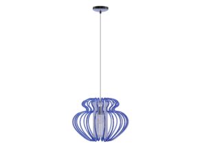 Miniaturka 6 - Lampa wisząca Serosina niebieska z ażurowym kloszem 45 cm