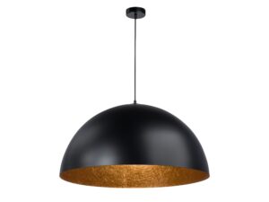 Miniaturka 2 - Lampa wisząca Sfera czarna z miedzianym wnętrzem klosza