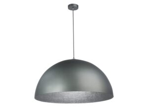 Miniaturka 7 - Lampa wisząca Sfera srebrna z półkulistym kloszem