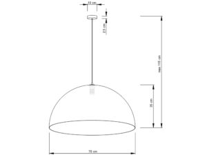 Miniaturka 9 - Szaro-złota nakrapiana lampa Sfera z metalicznym wykończeniem