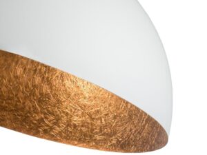 Miniaturka 9 - Lampa wisząca Sfera biało-miedziana w aranżacji pomieszczenia