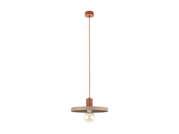 Lampa wisząca Sila 30 cm ceglasto-piaskowa na białym tle