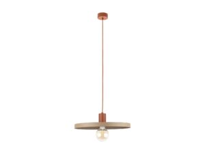 Miniaturka 5 - Lampa wisząca Sila 40 cm ceglasto-piaskowa na białym tle