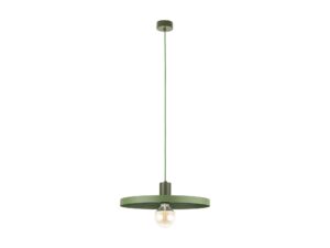 Miniaturka 2 - Lampa wisząca Sila 40 cm zielono-groszkowa na białym tle