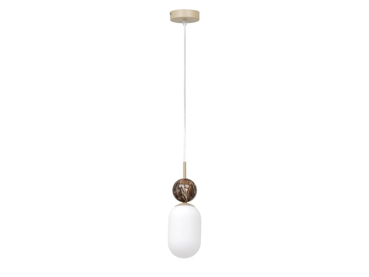 Lampa wisząca Silasia 1-punktowa E14 taupe