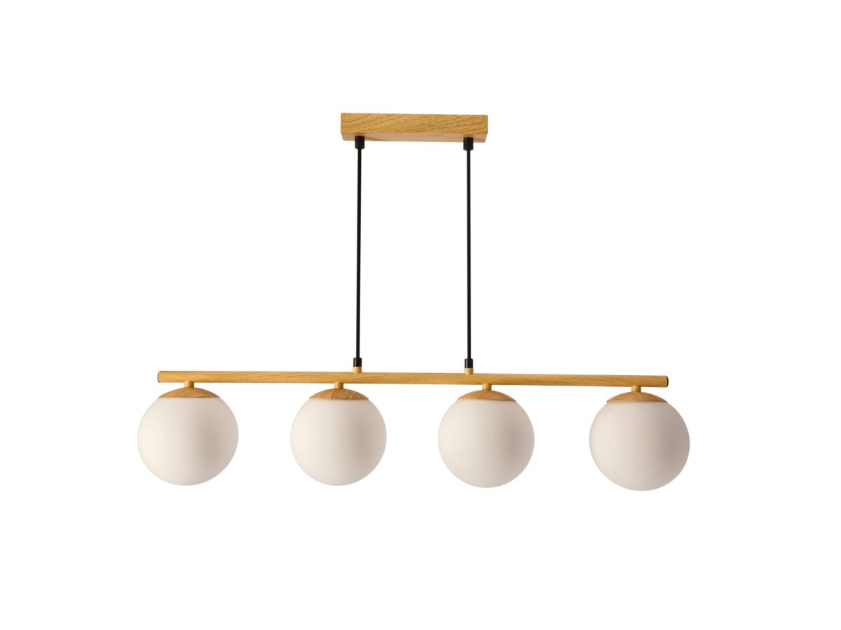 Lampa wisząca Siledora 4-punktowa 68 cm w kolorze drewna