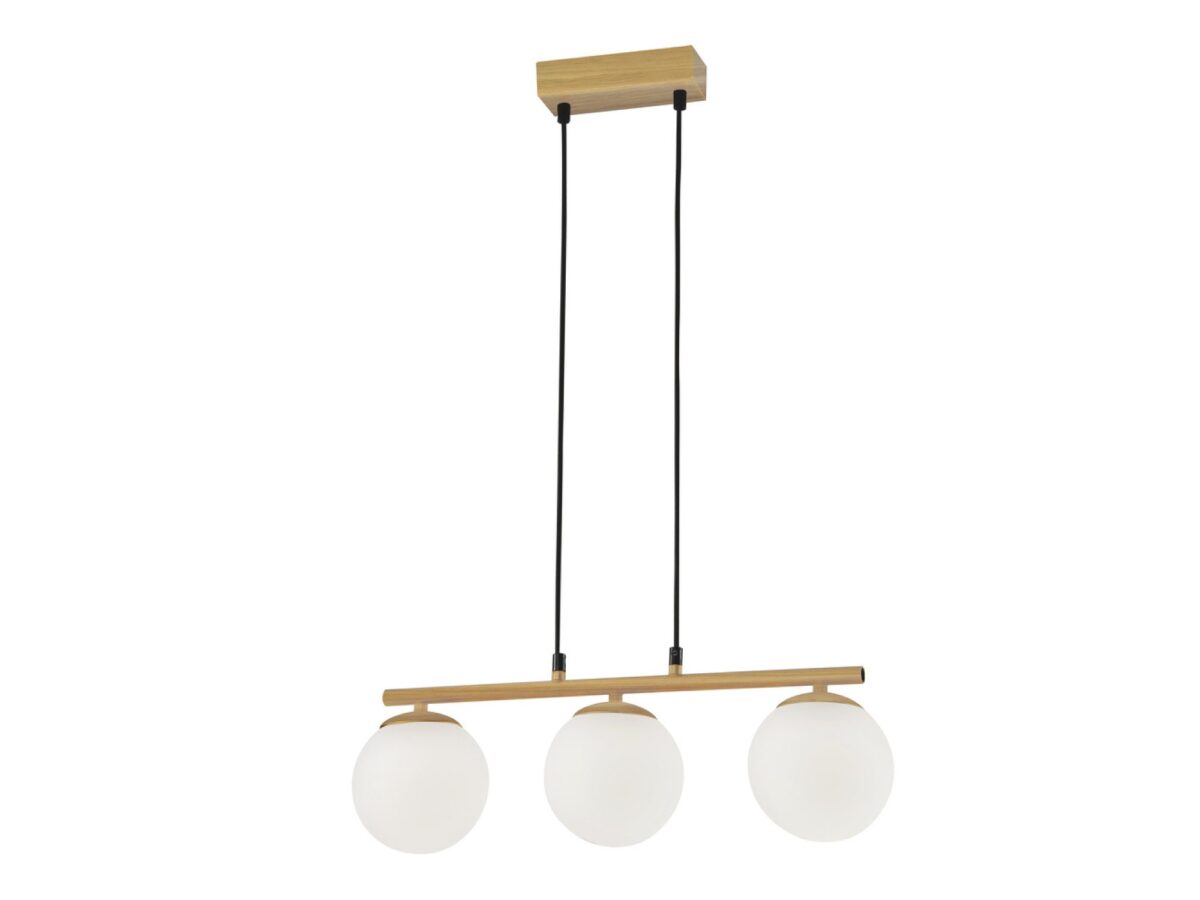 Lampa wisząca Siledora 3-punktowa z białymi kloszami