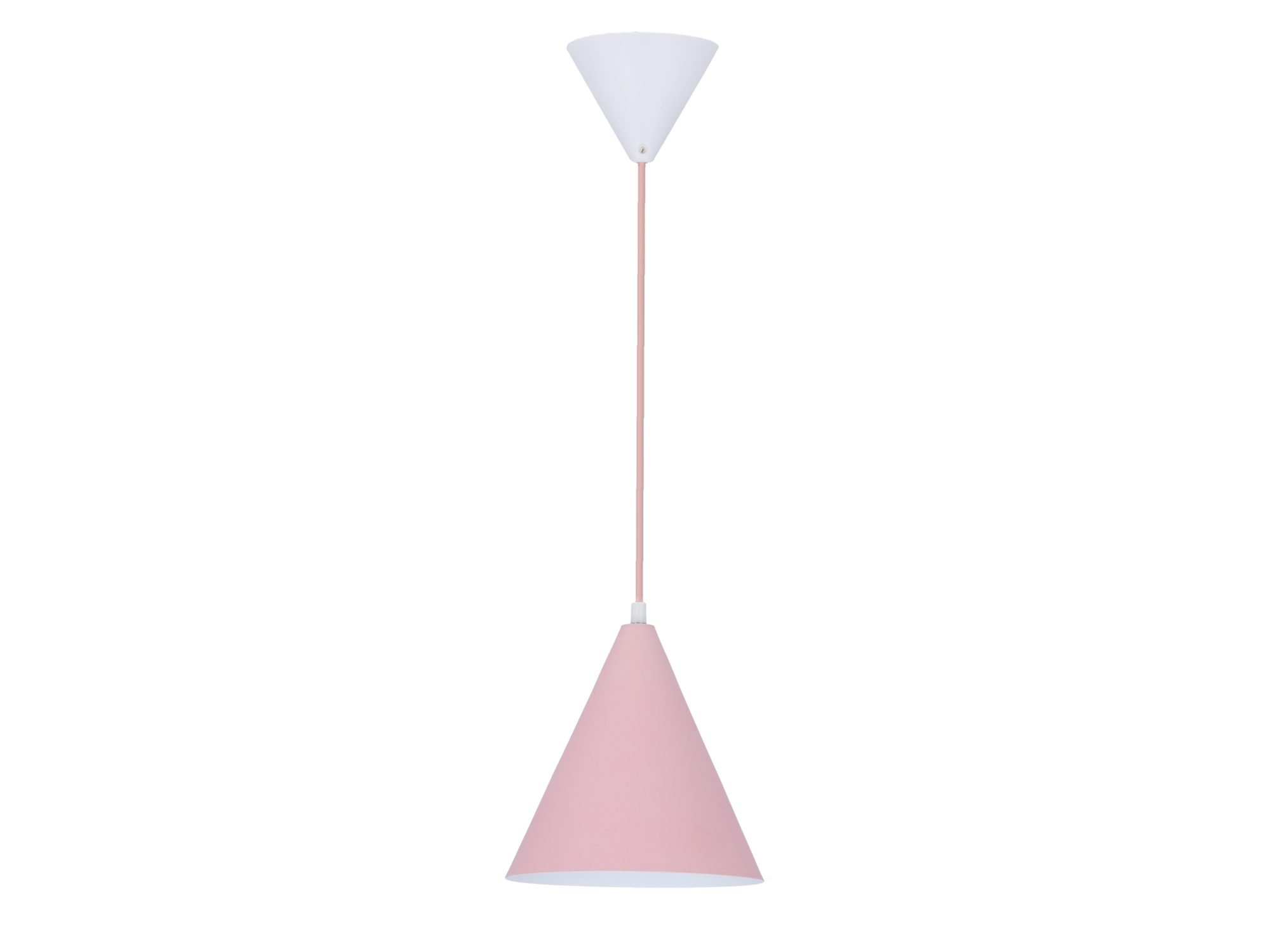 Różowa lampa wisząca Silero stożkowy klosz
