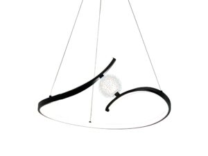 Miniaturka 1 - Lampa wisząca Silivano LED 34 W czarna 60 cm – zdjęcie 2