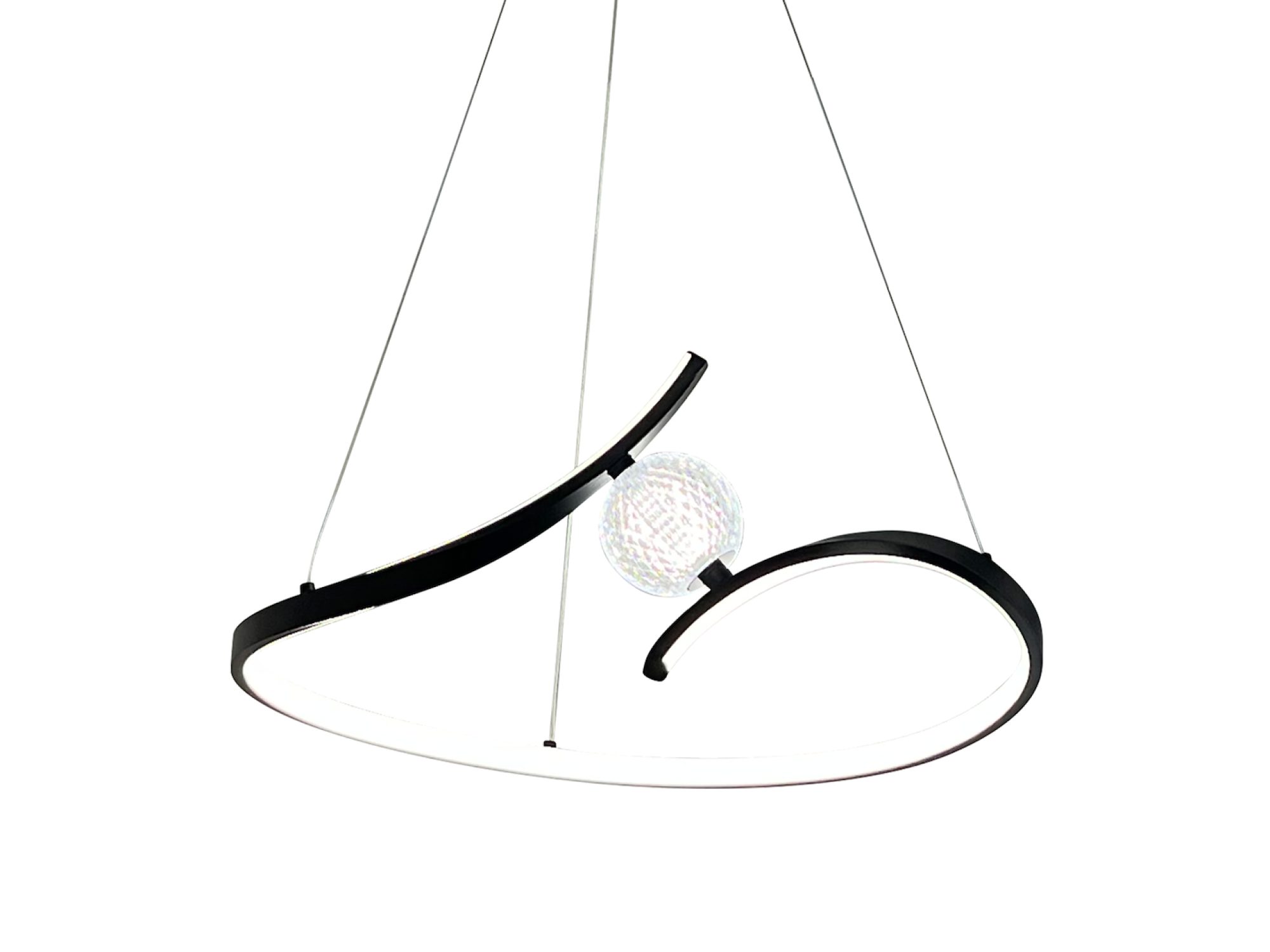 Lampa wisząca Silivano czarna widok z boku