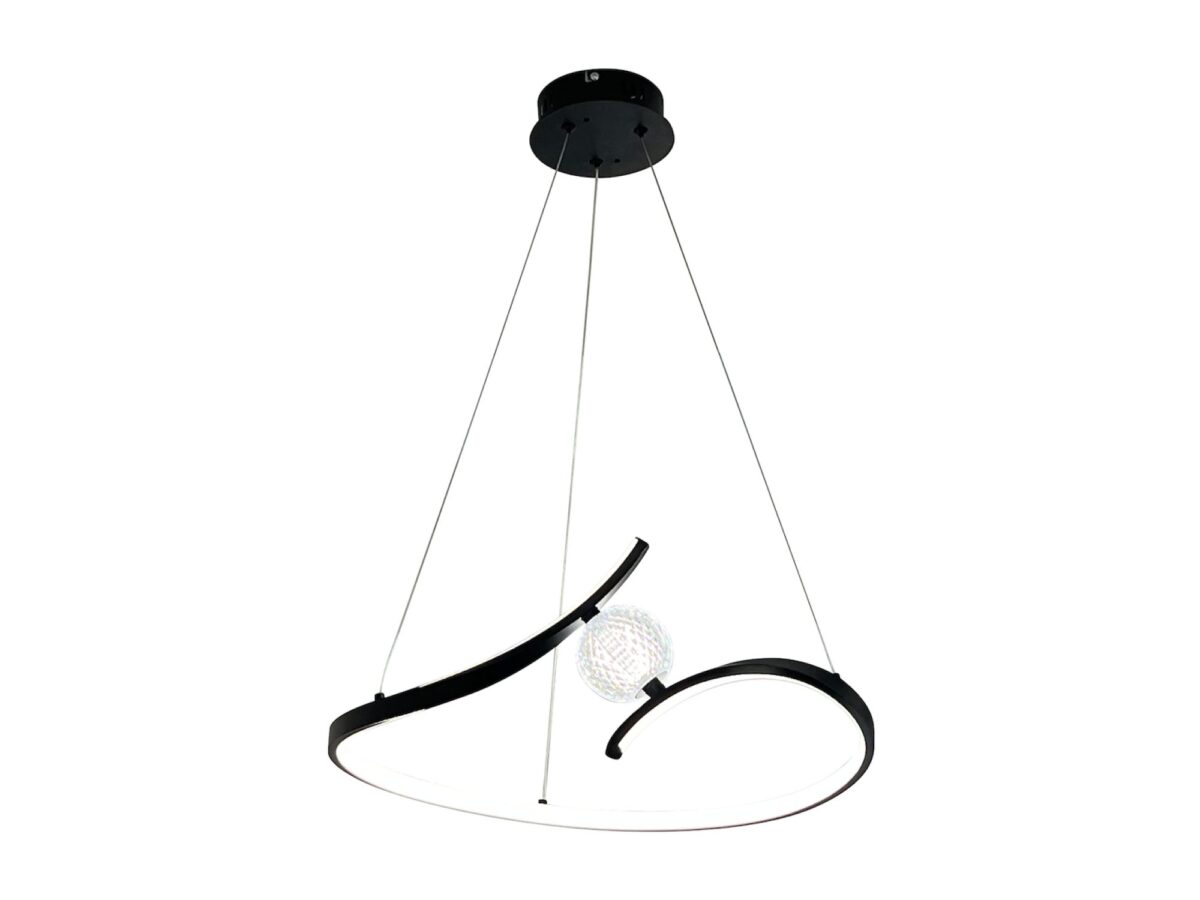Lampa wisząca Silivano LED 34 W czarna 60 cm