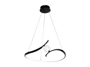 Miniaturka 4 - Lampa wisząca Silivano LED 34 W czarna 60 cm