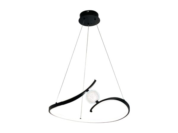 Lampa wisząca Silivano LED 34 W czarna 60 cm