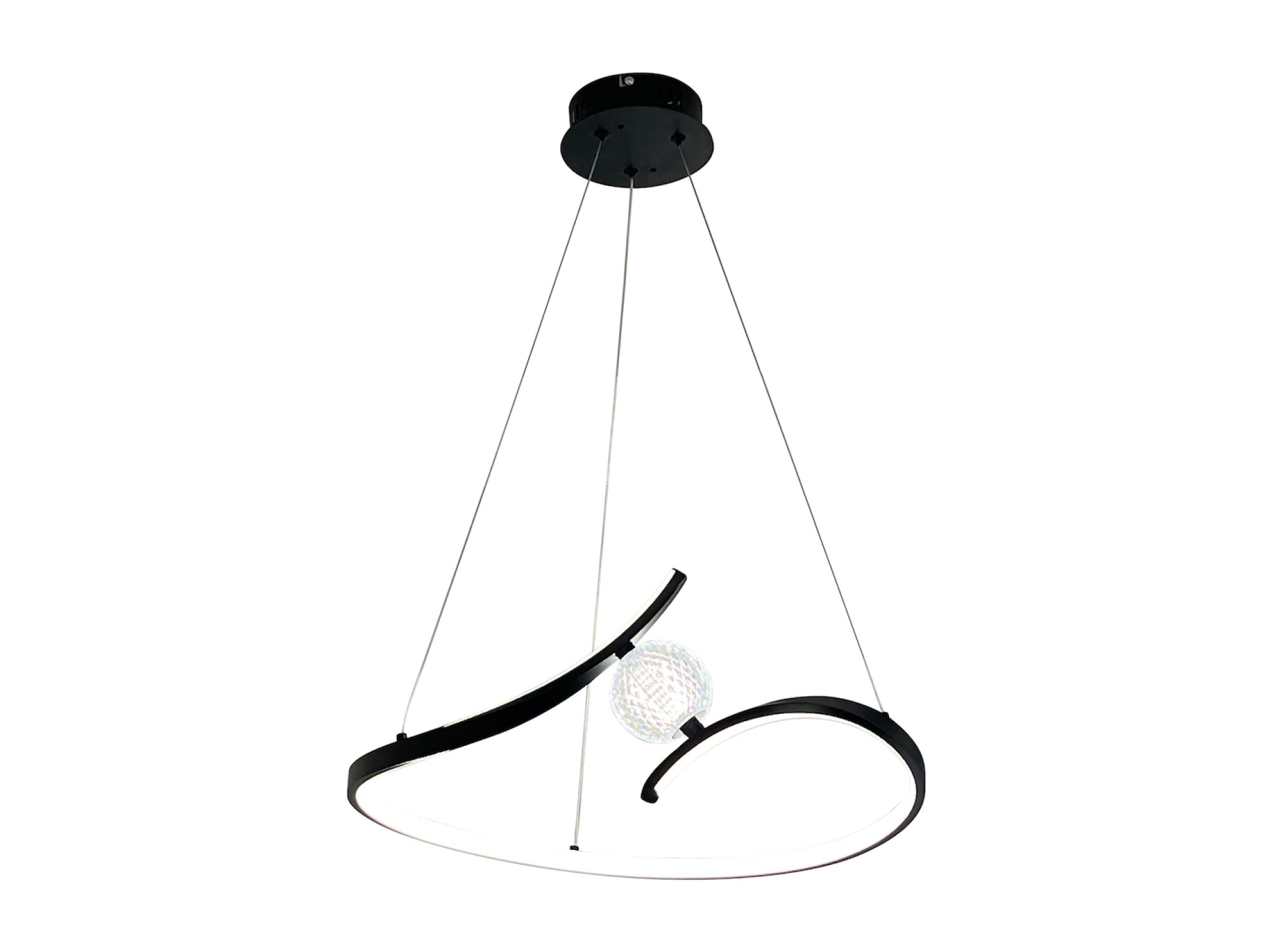 Lampa wisząca Silivano czarna widok z przodu