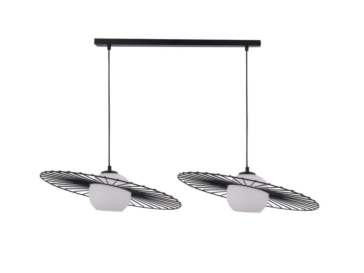 Lampa wisząca Sol 2 2-punktowa z ażurowymi kloszami