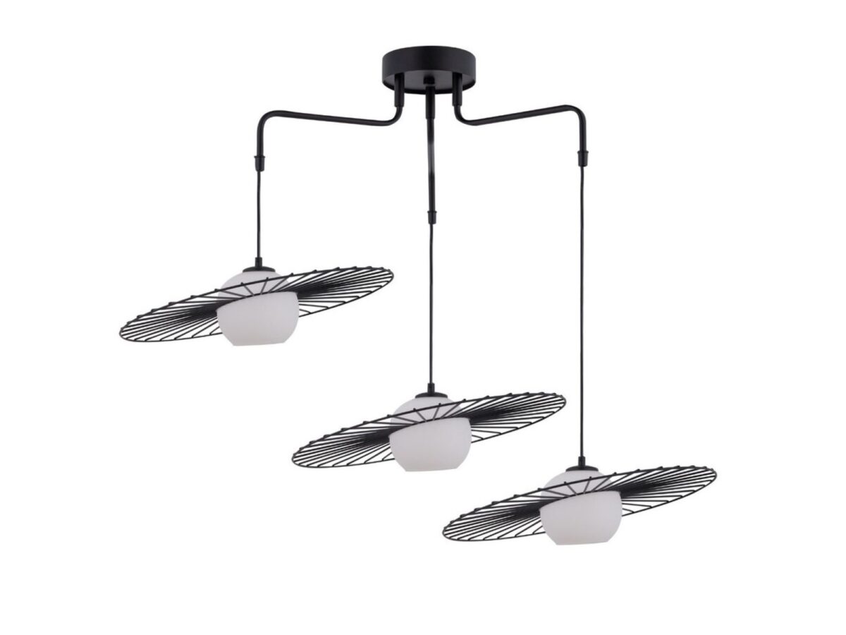 Lampa wisząca Sol 3 3-punktowa z ażurowymi osłonami