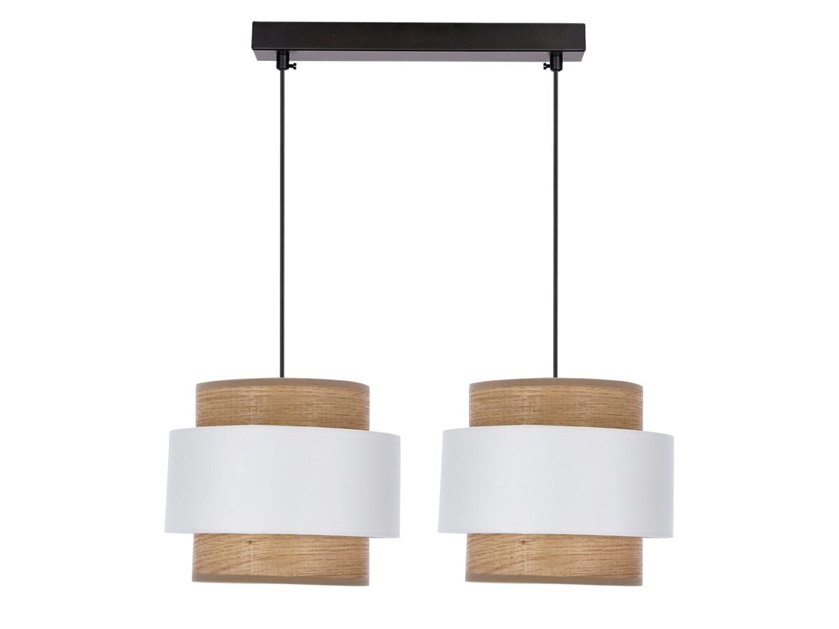 Lampa wisząca Solamano 2-punktowa E27 55 cm czarna