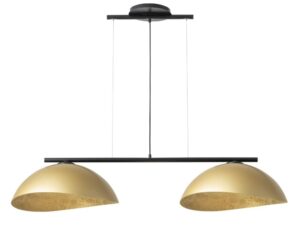 Miniaturka 3 - Lampa wisząca Solar 2 M czarna z dwoma złotymi kloszami
