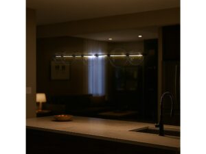 Miniaturka 4 - Nowoczesna lampa wisząca Solemina LED w aranżacji, trzecie ujęcie