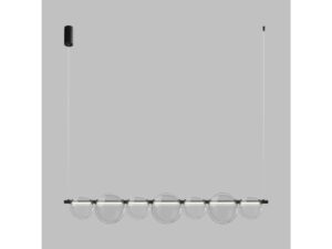 Miniaturka 1 - Lampa wisząca Solemina LED 125 cm czarna, cała oprawa na białym tle