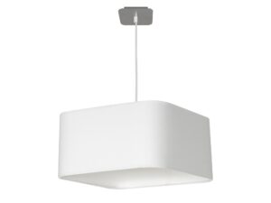 Miniaturka 4 - Biały klosz lampy wiszącej Solivio w widoku bocznym