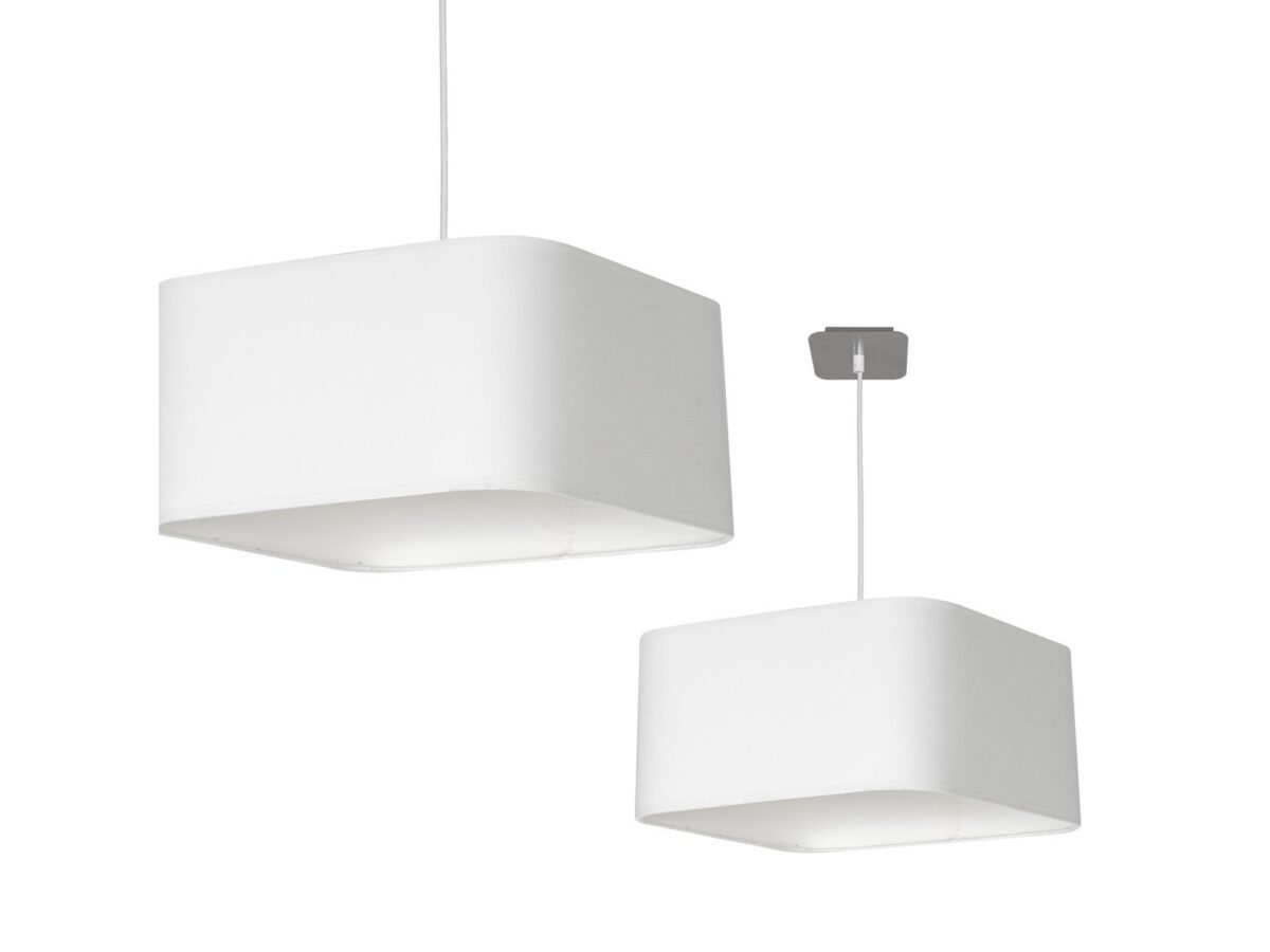 Lampa wisząca Solivio E27 40 cm z materiałowym abażurem