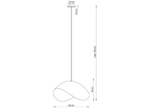 Miniaturka 6 - Lampa wisząca Sona czarno-złota rysunek poglądowy