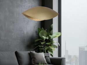 Miniaturka 5 - Lampa wisząca Sona złota w aranżacji wnętrza