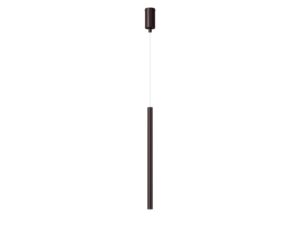 Miniaturka 10 - Lampa wisząca Sopel 1 w kolorze czekoladowy brąz, cylindryczny klosz i rozeta