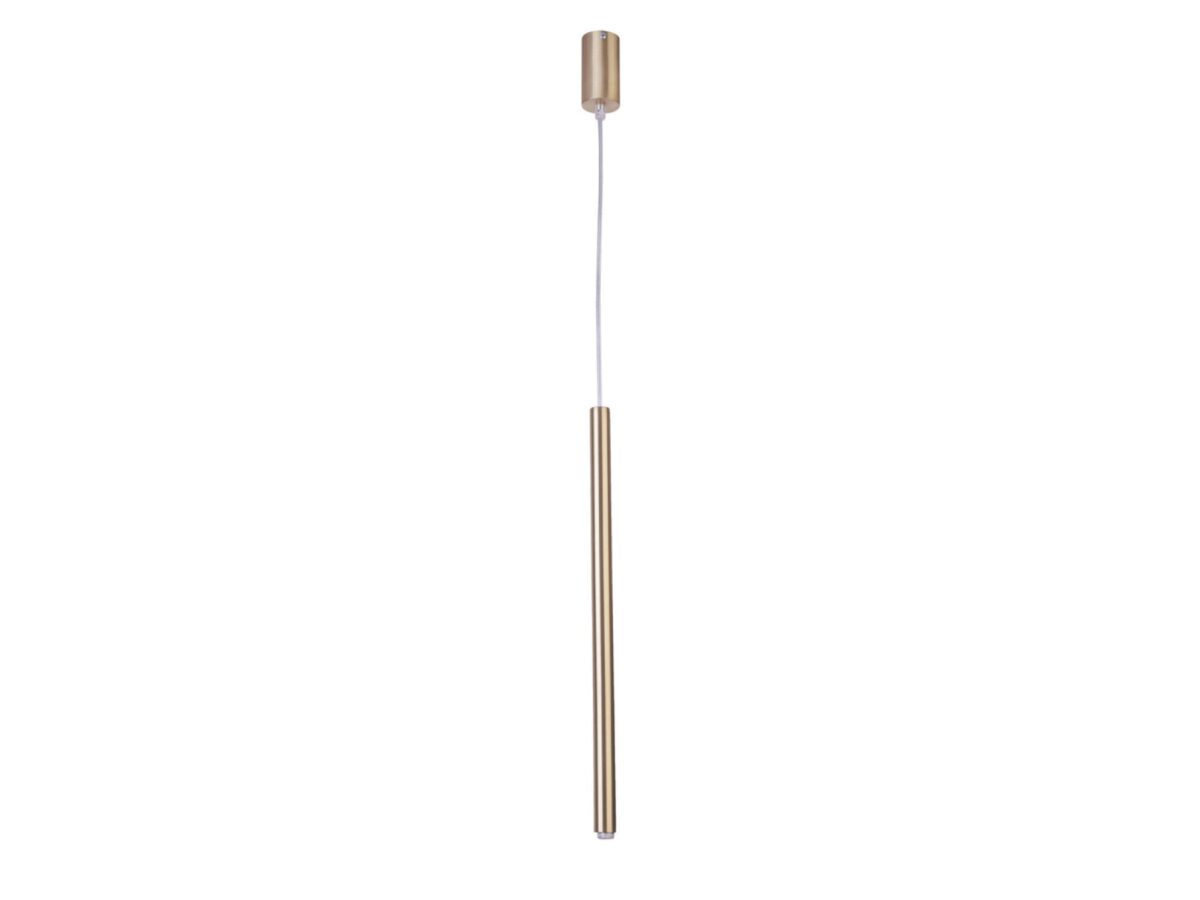 Lampa wisząca 1-punktowa Sopel 1 prosty mosiądz złoty 5 cm