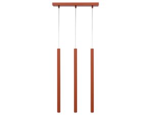 Miniaturka 4 - Lampa wisząca Sopel 3 Prosty ceglany, trzy cylindryczne metalowe klosze