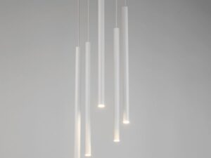Miniaturka 6 - Biała lampa wisząca Sopel 5 koło w aranżacji pomieszczenia