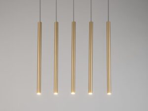 Miniaturka 7 - Złota lampa wisząca Sopel 5 prosty w aranżacji