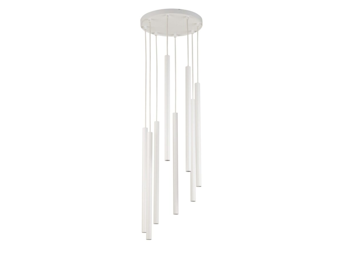 Lampa wisząca Sopel 8 Koło z ośmioma rurkowymi kloszami G9