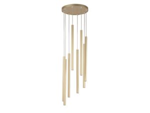 Miniaturka 2 - Lampa wisząca Sopel 8 Koło złota, osiem metalowych kloszy ze wspólną rozetą