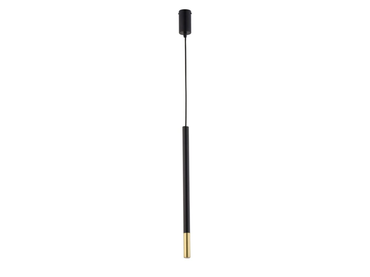 Lampa wisząca Sopel Due 1 1-punktowa z mosiężnym detalem