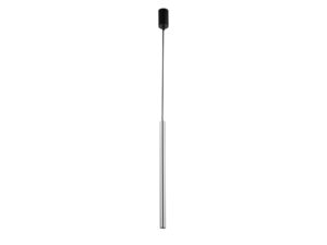 Miniaturka 4 - Lampa wisząca Sopel Lux 1 czarno-srebrna z niklowanym kloszem