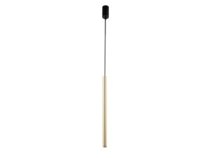 Miniaturka 1 - Lampa wisząca Sopel Lux 1 czarno-złota z mosiądzowanym kloszem