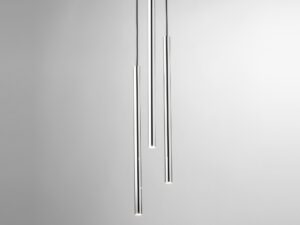 Miniaturka 2 - Lampa wisząca Sopel Lux 3 koło z trzema srebrnymi podświetlonymi kloszami